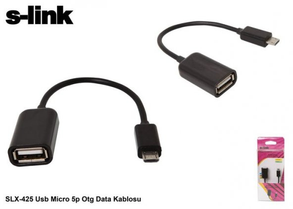S-link SLX-425 Usb Micro 5p Otg Data Kablosu