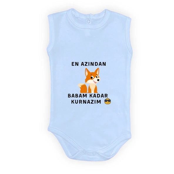 En Azından Babam Kadar Kurnazım Bebek Body Zıbın Çıtçıtlı Badi MNK0628 - 9