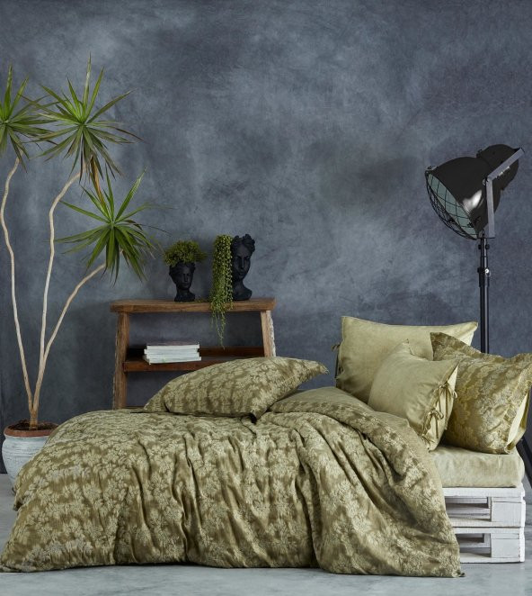 Ecocotton Organik Pamuk King Size 220x240 Nevresim Takımı - Novella Yeşil