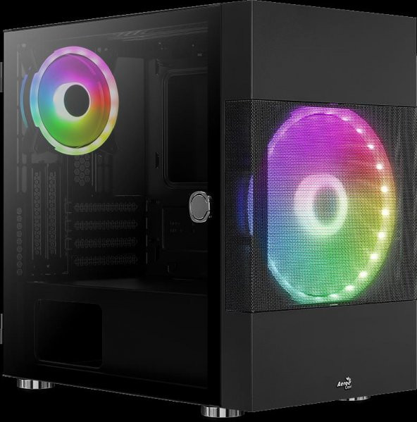 Aerocool Atomic 1 x 20cm ve 1 x 12cm ARGB Fanlı Mini Tower Kasa - 6