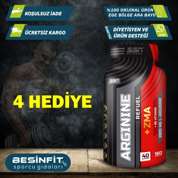 SSN® Arginine Refuel + ZMA 160 Kapsül - Arjinin +ZMA