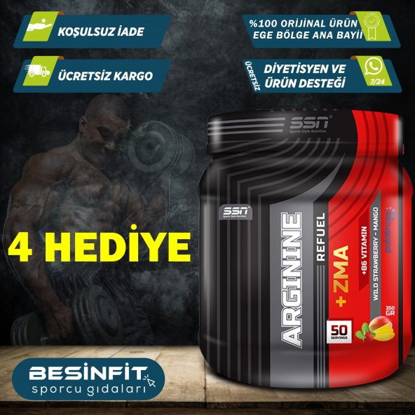 SSN Arginine Refuel + ZMA 350 Gr - Arjinin - **4 Hediyeli**