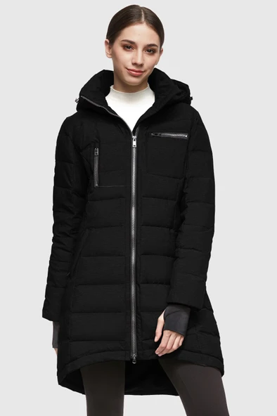 Kışlık Uzun Kadın Şişme Mont - Resim 2