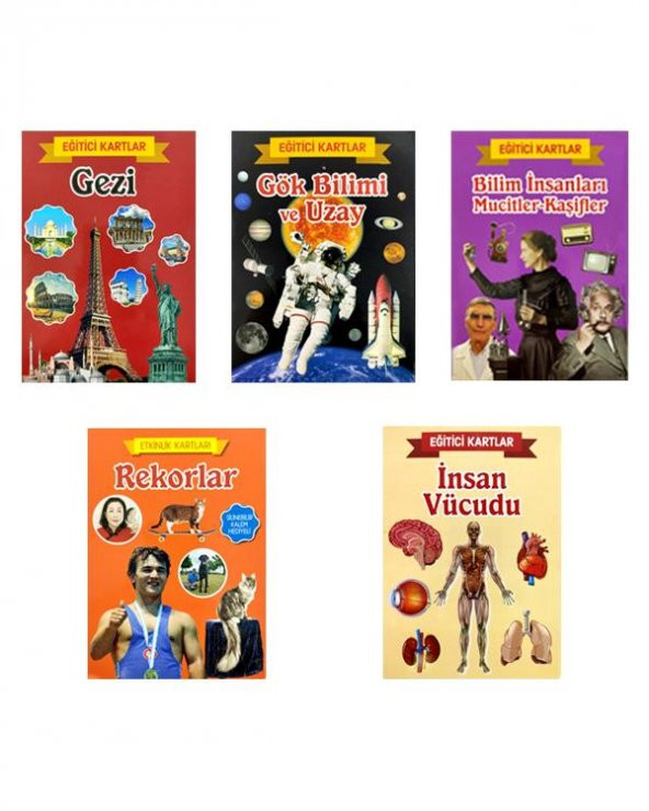 Teleskop Popüler Bilim Eğitici Bilim Kartları 5li Set