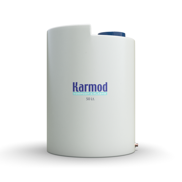 50 Litre Polietilen Dikey Su Deposu - Beyaz