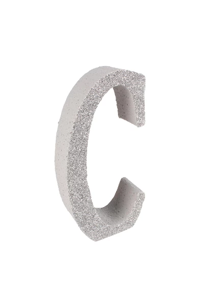 3D Kalın Simli Strafor Harf 4cmx15cm Gümüş - 5