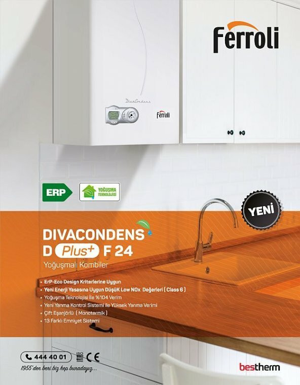 Ferroli Divacondens D Plus 24 Kw 20.000 Kcal Yarı Yoğuşmalı Kombi - 2