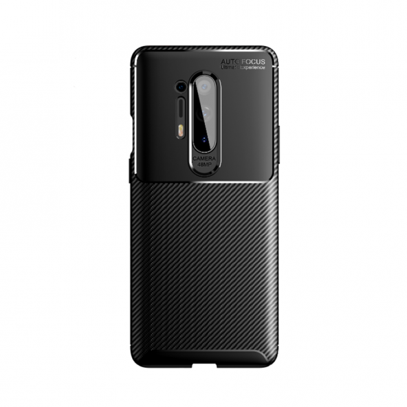 Teleplus OnePlus 8 Pro Kılıf Negro Karbon Dokulu Silikon