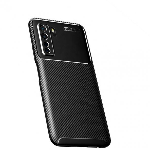 Teleplus Huawei P40 Lite 5g Kılıf Negro Karbon Desenli Silikon