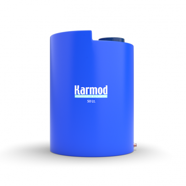 50 Litre Polietilen Dikey Su Deposu - Mavi