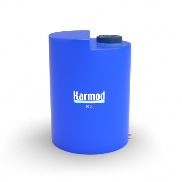 50 Litre Polietilen Dikey Su Deposu - Mavi - 3
