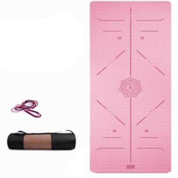 Tusi Yoga Matı ve Pilates Minderi Çift Renk Tpe Pembe