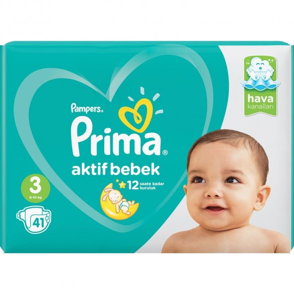 Prima Bebek Bezi Aktif Bebek 3 Beden Plus Paket 41 Adet - 10