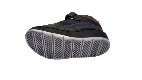 PERLİNA ORTOPEDİK DERİ ERKEK BEBEK YARIM BOT_YEŞİL-LACİVERT - 5