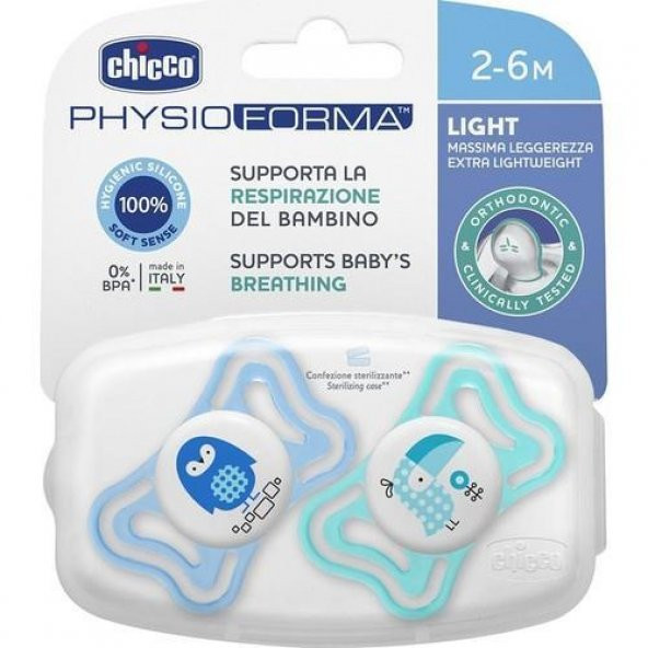 Chicco Soother Physio Light Boy Silikon Emzik 2-6 Ay 2li - 2