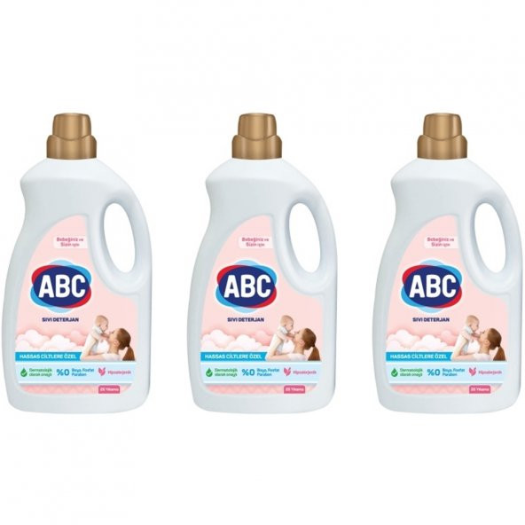 Abc Sıvı Deterjan Bebekler İçin 3 x 1500 Ml - 1