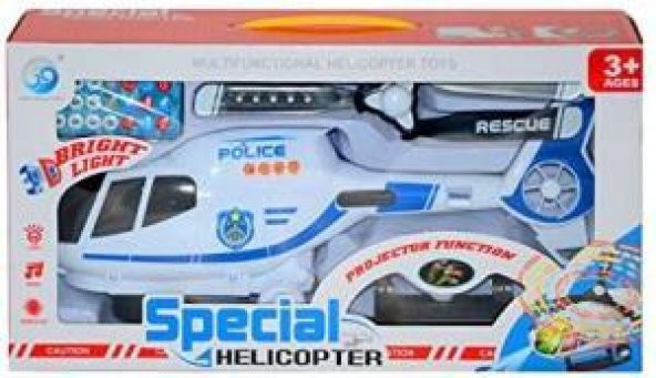 Mega Oyuncak Pilli Sesli Işıklı Uzaktan Kumandalı Polis Helikopteri JYD178B - 2