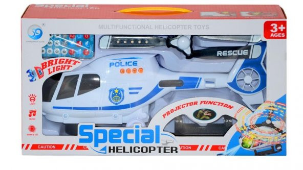 Mega Oyuncak Pilli Sesli Işıklı Uzaktan Kumandalı Polis Helikopteri JYD178B - 4