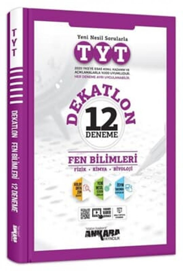 TYT DEKATLON FEN BİLİMLERİ 12 DENEME ANKARA YAYINCILIK