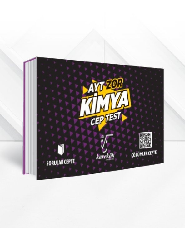 AYT CEP TEST KİMYA ZOR KAREKÖK YAYINLARI