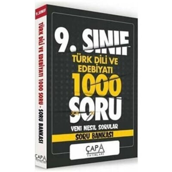 9.Sınıf Türk Dili ve Edebiyatı Soru Bankası Çapa Yayınları