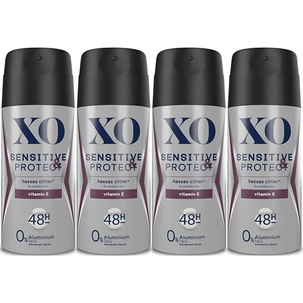XO Deodorant 150ML Men-Erkek Sensitive & Protect (4 Lü Set) ürün görseli 1