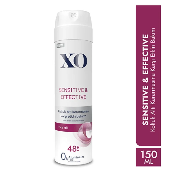 XO Deodorant 150ML Women-Kadın Sensitive & Effective (4 Lü Set) - 3