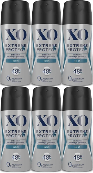 XO Deodorant 150ML Men-Erkek Extreme & Protect (6 Lı Set)