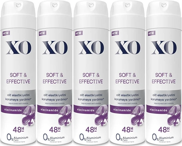 XO Deodorant 150ML Women-Kadın Soft & Effective (5 Li Set) - 1