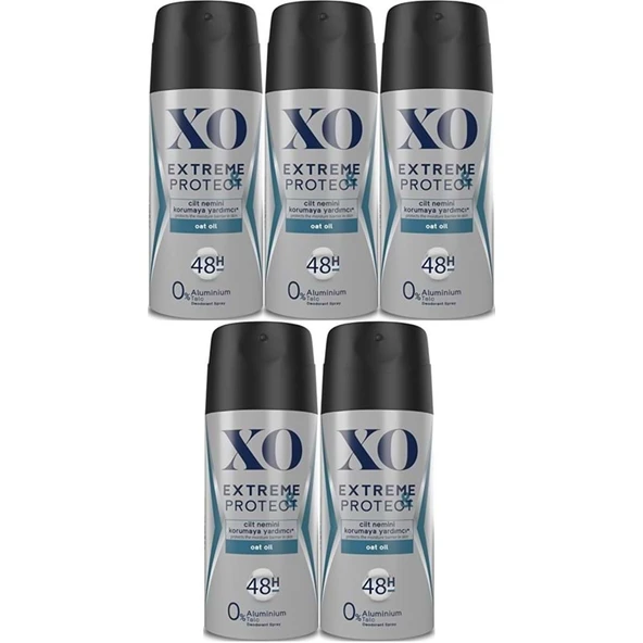 XO Deodorant 150ML Men-Erkek Extreme & Protect (5 Li Set) ürün görseli