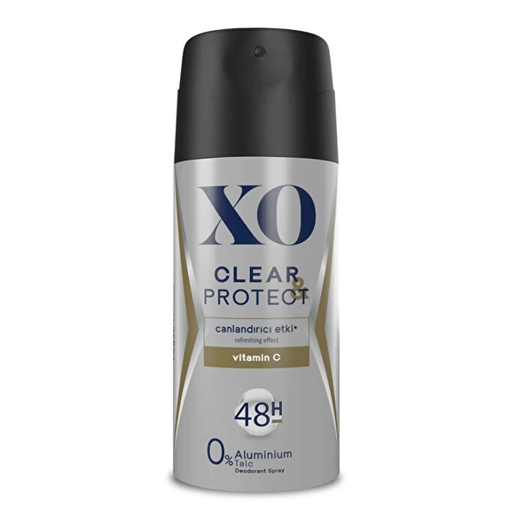 XO Deodorant 150ML Men-Erkek Clear & Protect (4 Lü Set) - 2