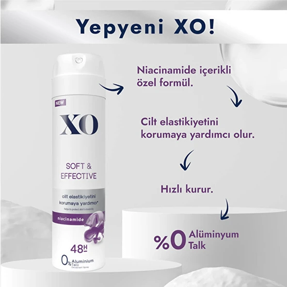 XO Deodorant 150ML Women-Kadın Soft & Effective (5 Li Set) - 4