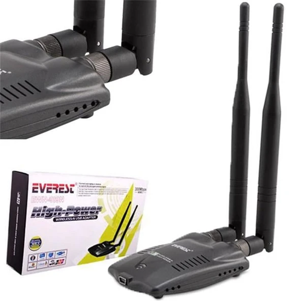 Everest EWN-689N 300 Mbps Çift Anten Wireless Adaptör - 3