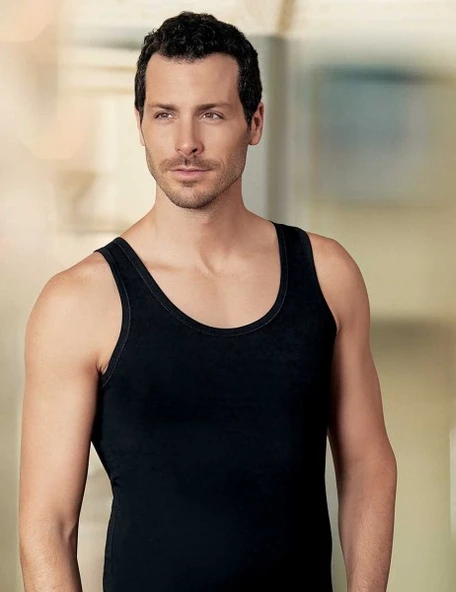 Şahinler E067 Erkek Geniş Askılı Likralı Süprem Atlet - 2