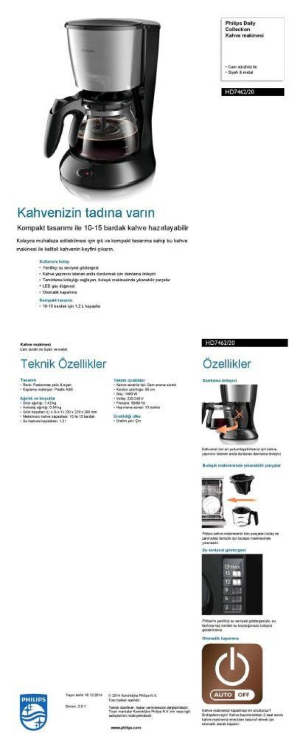 PHİLİPS HD-7462/20 KAHVE MAKİNESİ - 6