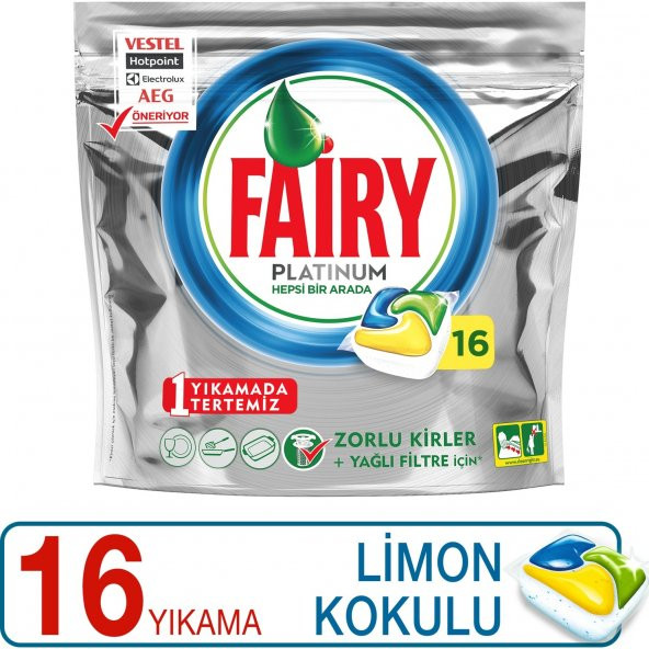 Fairy Platinum Tablet Limon 16'lı