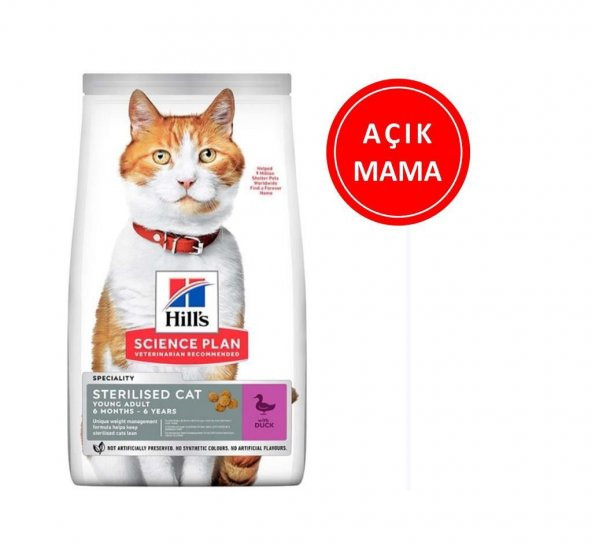 Hills Sterilised Ördekli Yetişkin Kısır Kedi Maması 1 Kg AÇIK - 2