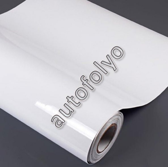 Beyaz Folyo Parlak Lake Görünümlü Kendinden Yapışkanlı 60 CM X 5 METRE - 2