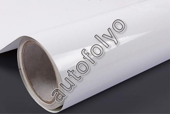 Beyaz Folyo Parlak Lake Görünümlü Kendinden Yapışkanlı 100 CM X 5 METRE - 3