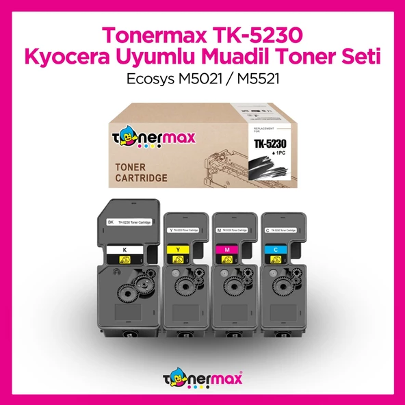 Kyocera ECOSYS M5521cdn Muadil Toner Set CMYK / TK5230