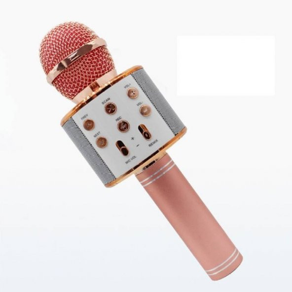 Wster Ws-858 Rose Gold Bluetooth Karaoke Mikrofon - 1