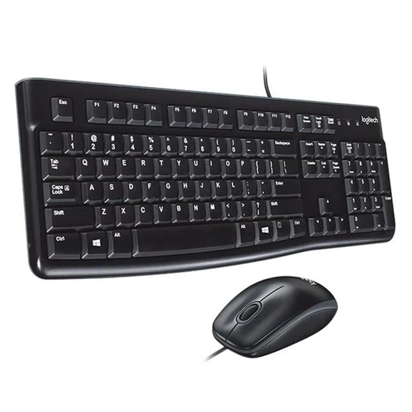 Logitech MK120 Usb Q Siyah Kablolu Klavye + Mouse Set - 4