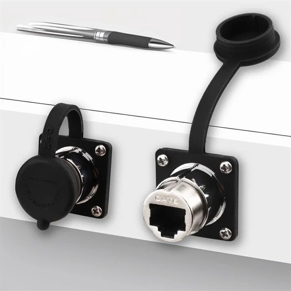 Powermaster PM-24597 Dişi - Dişi IP68 Su Geçirmez Metal RJ45 Konnektör - Resim 6