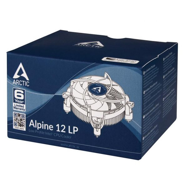 ARCTIC Alpine 12 LP Intel LGA1200/115X PWM Düşük Profil İşlemci Soğutucu - 7
