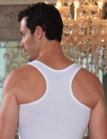 Şahinler E030 Erkek Geniş Askılı Likralı Sporcu Atlet - 2