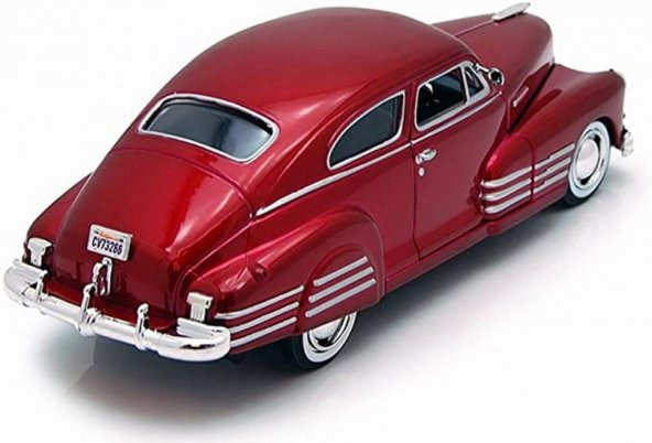 Motor Max 1948 Chevrolet Aerosedan Fleetline 1:24 Diecast Model Araba Kırmızı - 4