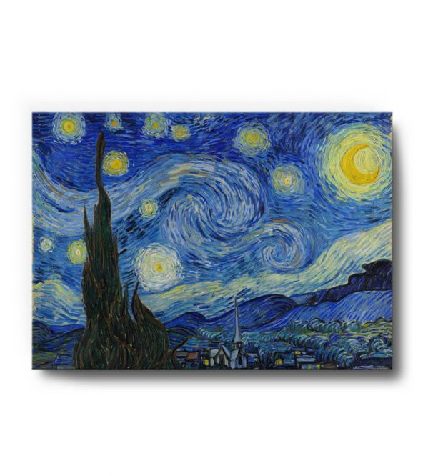 Yıldızlı Gece Kanvas Tablo - The Starry Night Vincent Van Gogh - 4