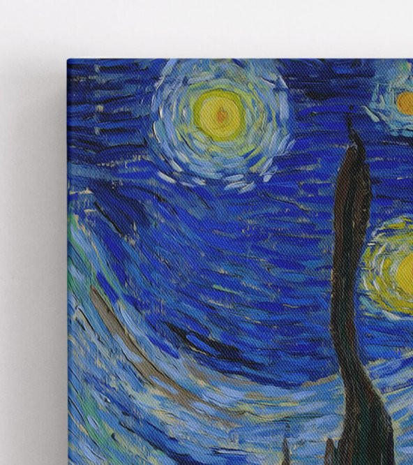 Yıldızlı Gece Kanvas Tablo - The Starry Night Vincent Van Gogh - 5