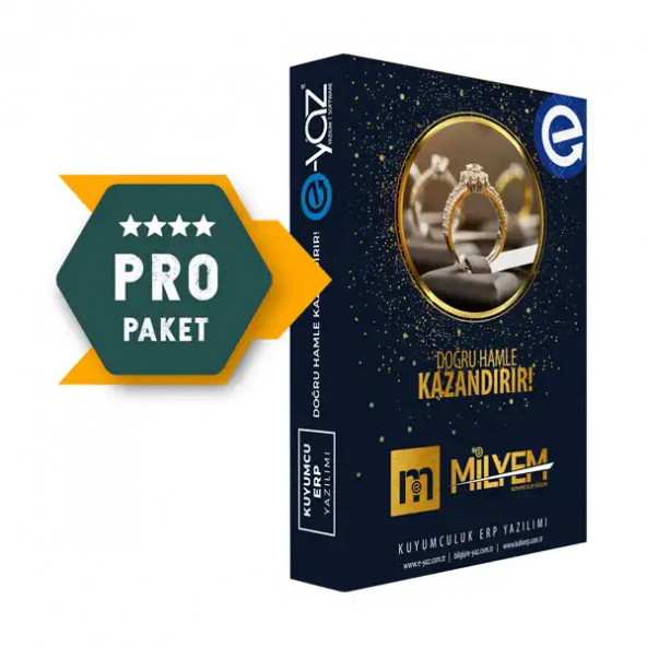 MİLYEM ERP PRO Paket Kuyumculuk Yazılımı