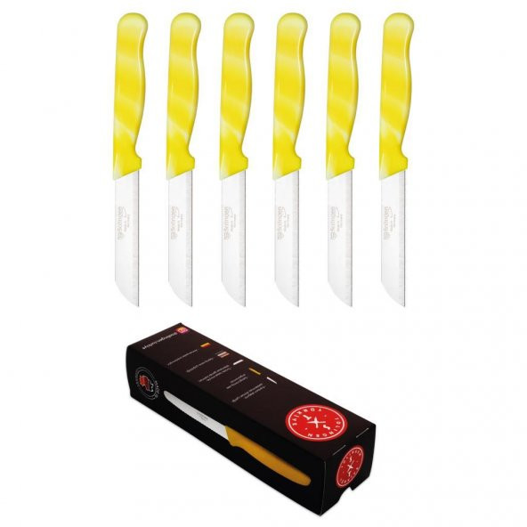 Solingen Mermer Desen Meyve Bıçağı 6lı Sarı - 2